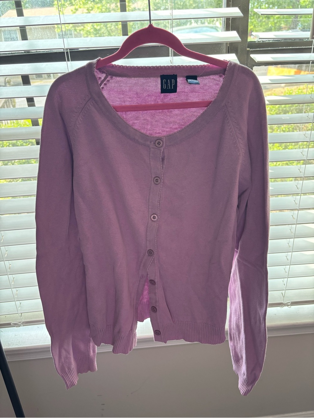 GAP Lilac 100% Cotton Cardigan